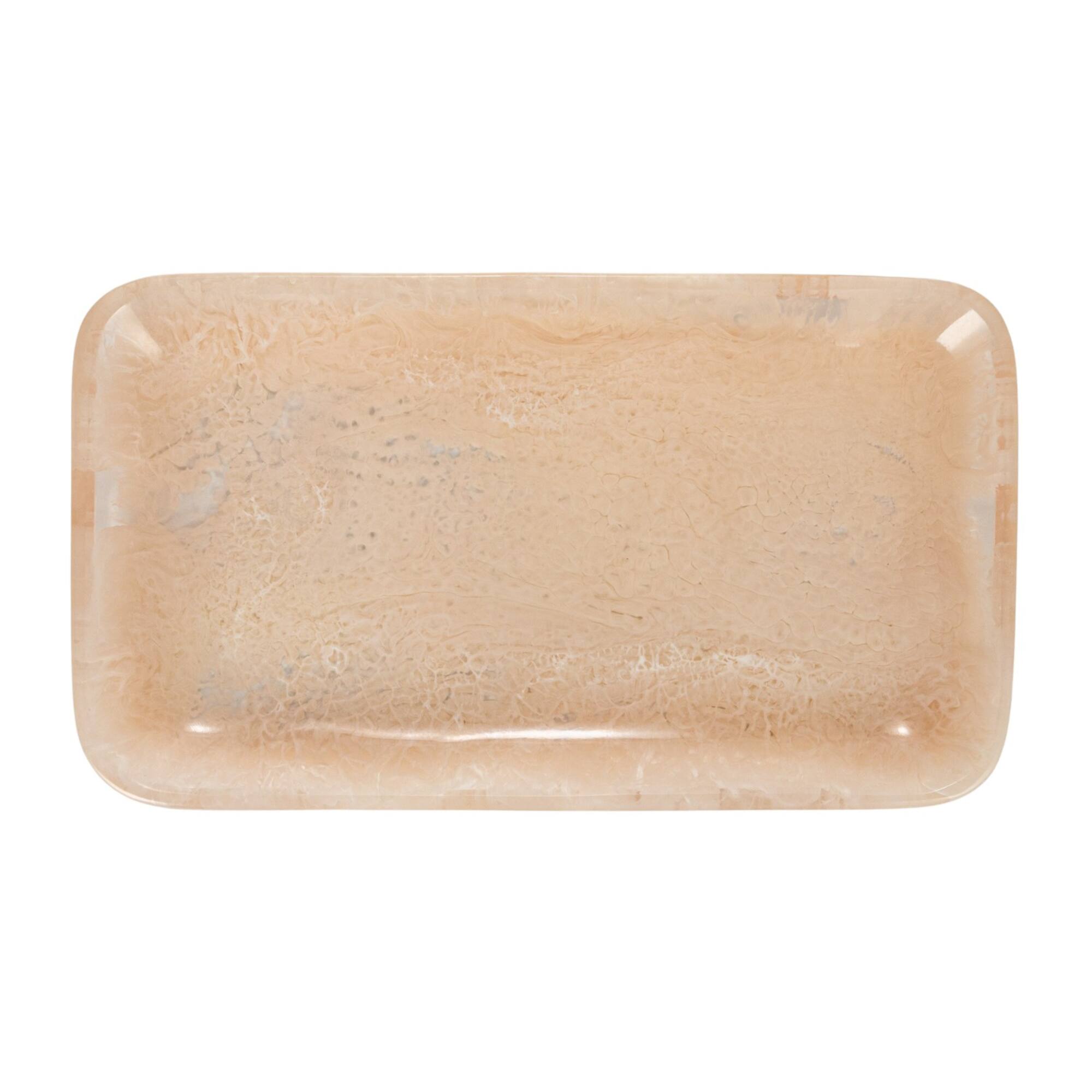 Hello Honey® 12" Blush Pink Matte Marbled Tray